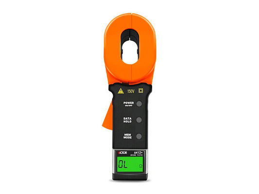 Oilfield 32mm Clamp Ground Resistance Tester 1300Ω Data Hold 99sets