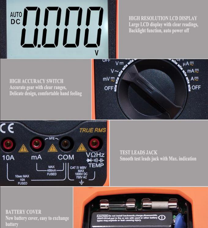 VC97 VICTOR Digital Multimeter LCD Display