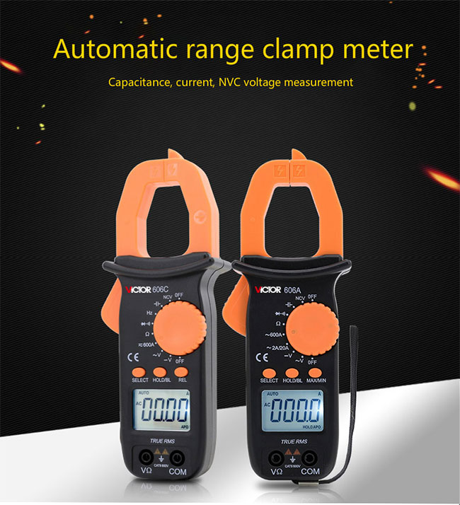 Commercial Electric 600a Ac Digital Clamp Meter Pocket DC 600V 20MΩ 1000uF