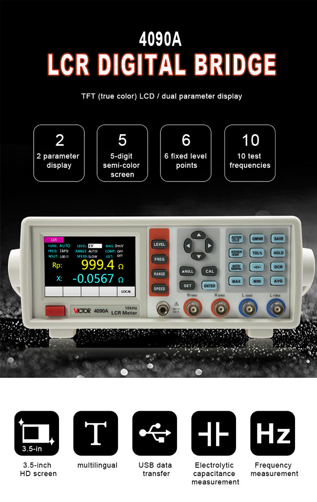 Desktop LCR Digital Meters With Automatic Balance Bridge Principle