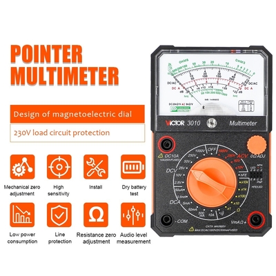 Portable Commercial Electric Analog Multimeter Tester For Small Current Circuits