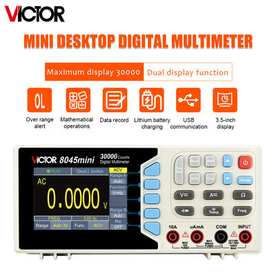 VICTOR 8045mini  mini size Table Top Multimeter 30000 Counts DMM bench type multimeter with colorful display