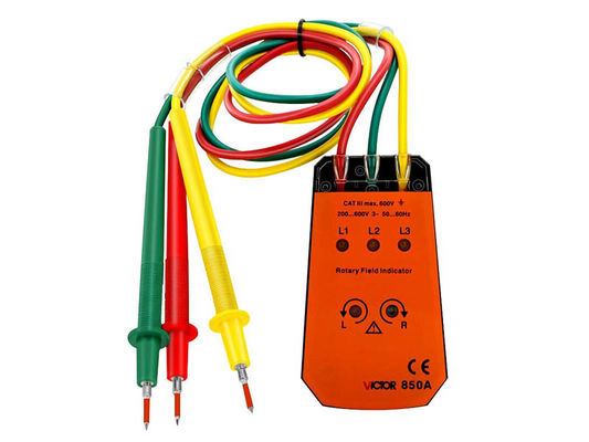 AC 600V non contact phase rotation meter With LED Light Indicator