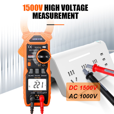 VICTOR 615B DC 1500V 1000A True RMS  AC DC Digital Clamp Multimeter with Live NCV solar energy clamp meter