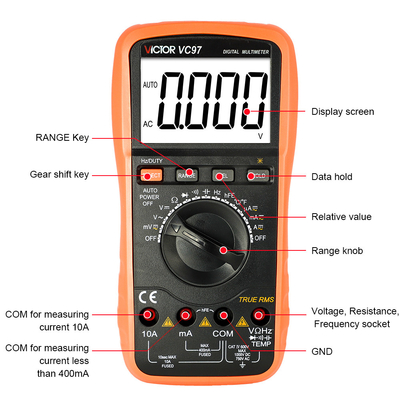 VC97 VICTOR Digital Multimeter 3999 LCD Display auto range digital multimeter VICTOR original factory