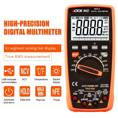 5999 Counts Auto Ranging Digital Multimeter With Usb Output LCD Display New USB Multimeter