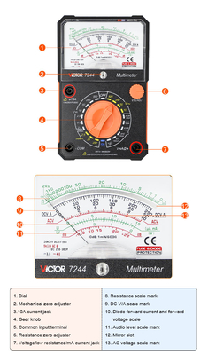 High Accuracy 10A Analog Digital Multimeter 500V Lcd Display New Analog meter analog digital multimeter