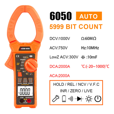 VICTOR New 6050 clamp meter AC DC 2000A with temperature  digital clamp multimeter