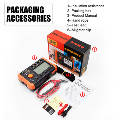 VICTOR VC60B+ Digital Insulation Resistance Tester High-definition LCD screen 5000 words display clear handwriting