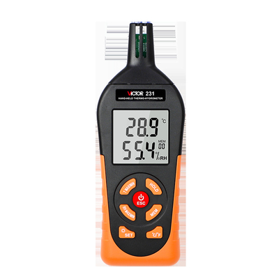 VICTOR 231 Digital 4-digit LCD display Thermo-Hygrometer Temperature Humidity Meter -Range 25~75 Degree 0~99.9%RH