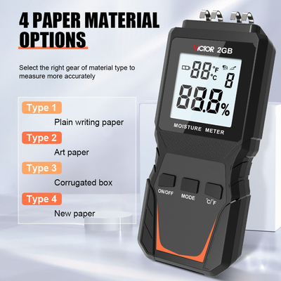 PAPER MOISTURE TESTER VICTOR2GB Portable Tester Meter wood grain Moisture moisture meter 	environment meters