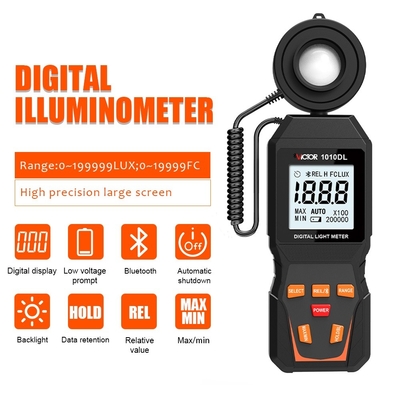 VICTOR 1010D+ Digital Light Meter Lux meter 0~200000lux cheap light illuminance lux meter for LED