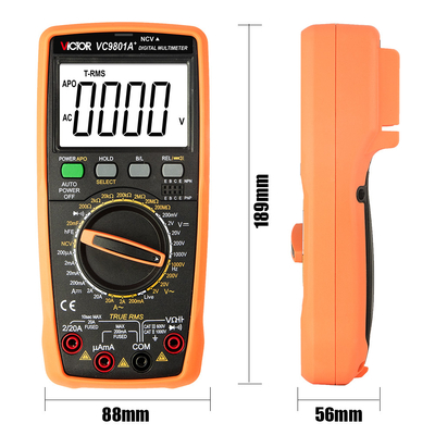 VICTOR VC9805A+1999(3 1/2) True RMS Digital Multimeter Tester Resistance Measurement AC DC 1000V 20A Voltmeter Ammeter