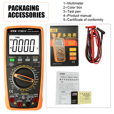 VICTOR VC9805A+1999(3 1/2) True RMS Digital Multimeter Tester Resistance Measurement AC DC 1000V 20A Voltmeter Ammeter