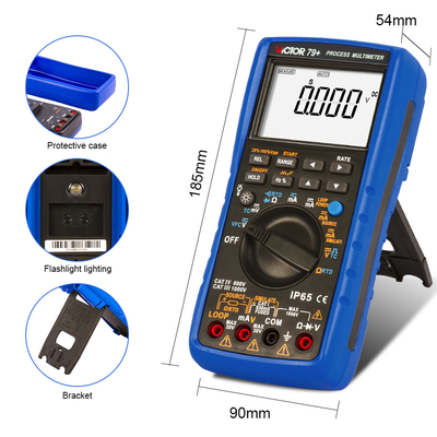 VICTOR 79+ Process Multimeter resistance 400ohm thermocouple frequency 100hz loop 24V Digital Multimeter
