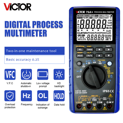 VICTOR 79A+ Professional Multifunction Process Calibrator Multimeter Digital Process Multimeter