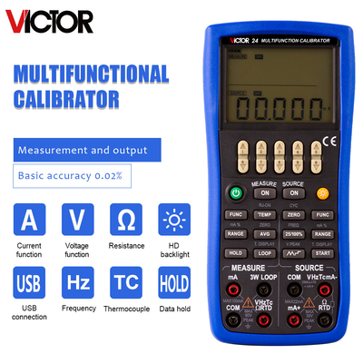 VICTOR 24 Portable Multifunction Process Calibrator Rtd Calibration Equipment