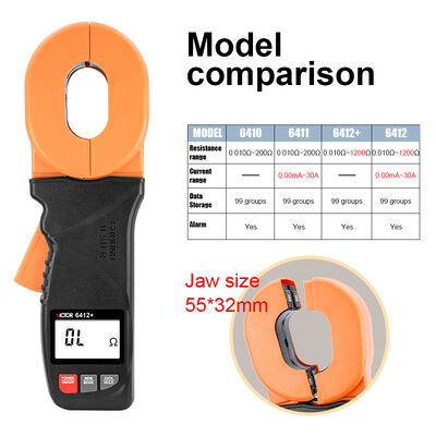 6V DC Clamp Type Digital Earth Resistance Tester 30A 1300Ω 32mm