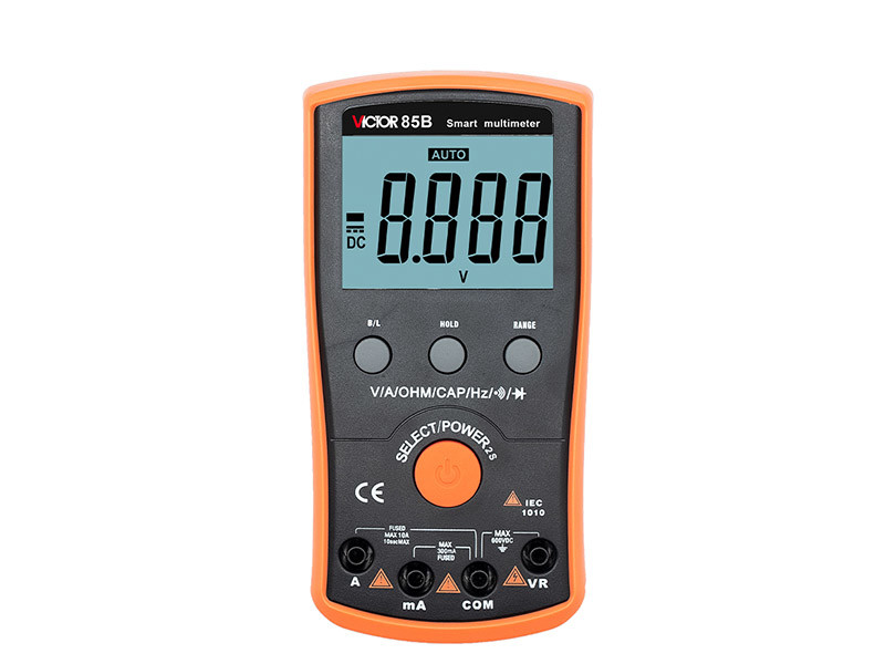 Handheld Smart Auto Range Digital Multimeter Continuity Test Anti Burning