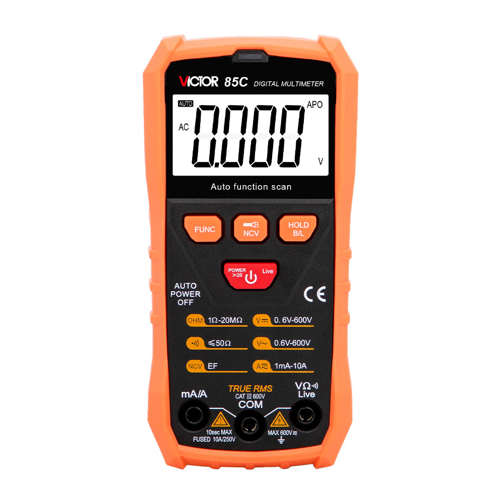 Victor True Rms Multimeters Small VICTOR 85C 3 1/2 Digits NCV True RMS Digital Multimeter 1999 Counts