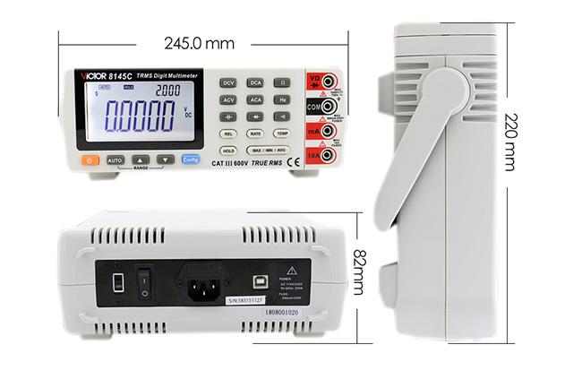 USB Interface Benchtop Digital Multimeter 1000V 10A With Backlight