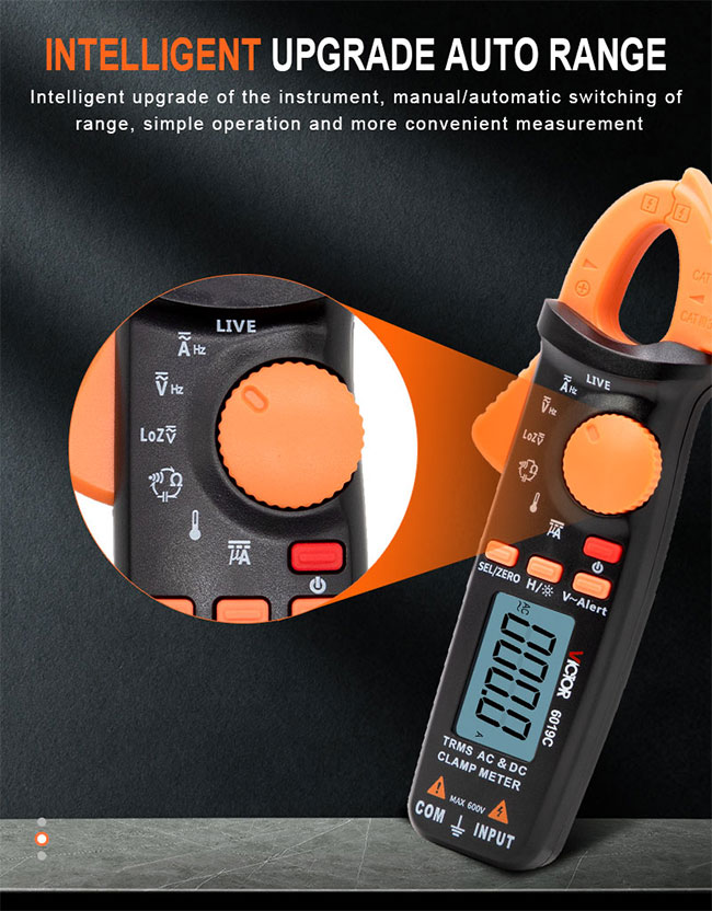 Mini True Rms Multimeter MINI True RMS Multimeter Digital Clamp Tester 6000 Counts Auto Range