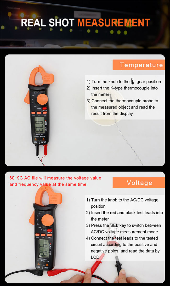 Mini True Rms Multimeter MINI True RMS Multimeter Digital Clamp Tester 6000 Counts Auto Range