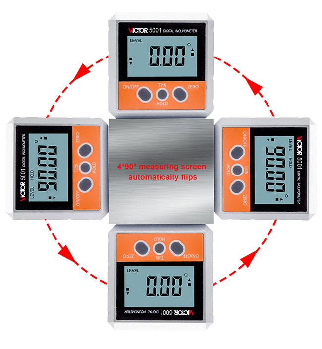 Absolute Magnes Relative Absolute Magnetic Digital Inclinometer 4*90° Magnets In Bottom ...