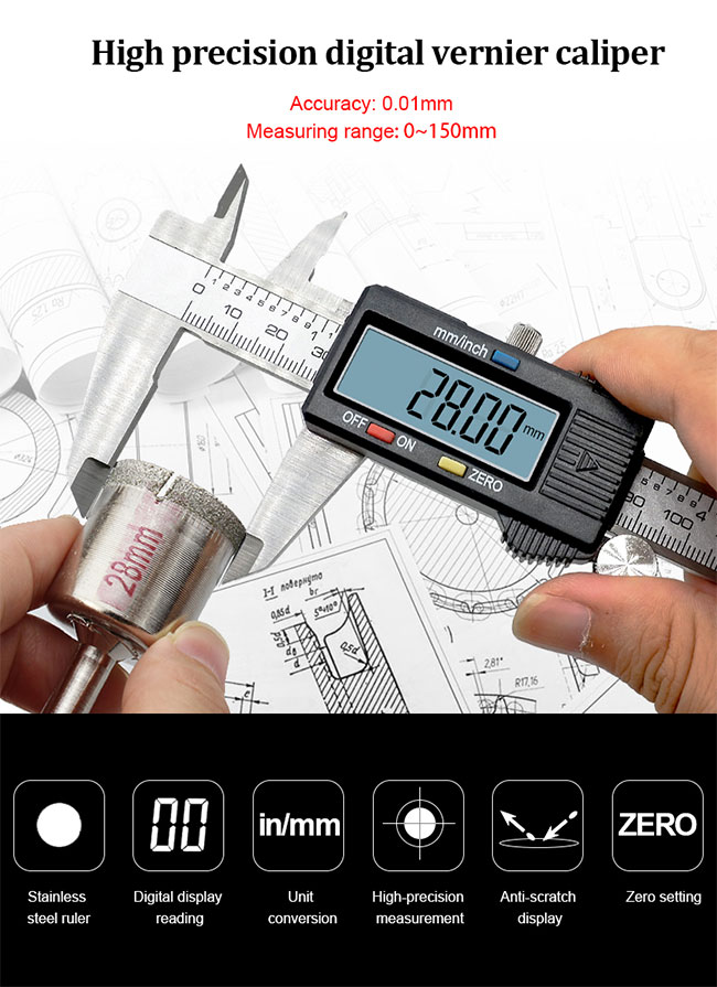200mm 300mm Multifunction Environment Meters Digital Caliper Tool 0