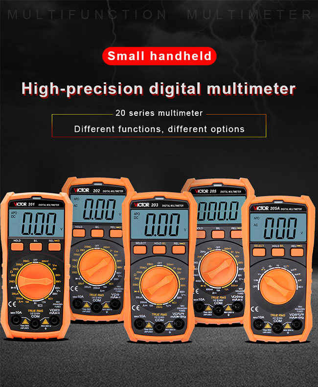 Victor True Rms Multimeters True RMS VICTOR Digital Multimeter Auto Range 1000V 20A AC DC