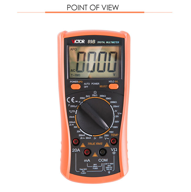 Intelligent Manual Ranging Digital Multimeter 2000 Counts
