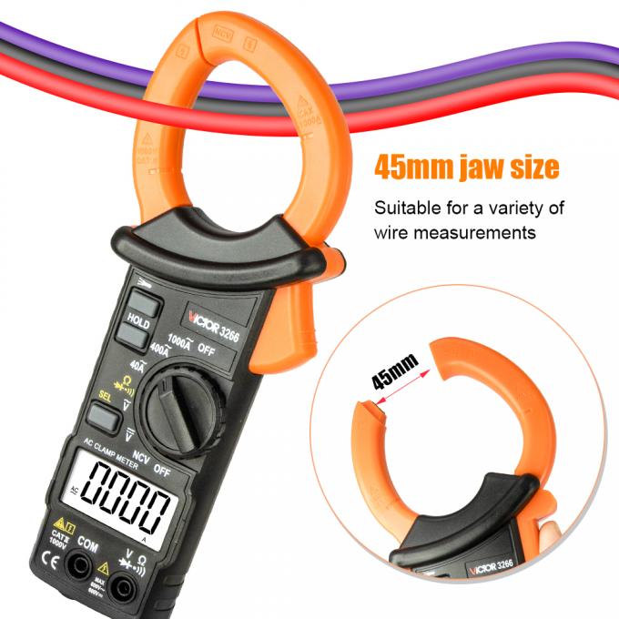 VICTOR 3266 HIGH-PRECISION DIGITAL CLAMP METER large screen display maximum display 4000 word height 15m 2