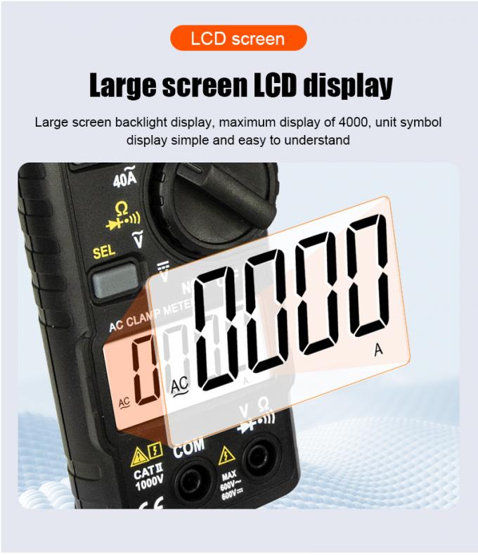 VICTOR 3266 HIGH-PRECISION DIGITAL CLAMP METER large screen display maximum display 4000 word height 15m 10