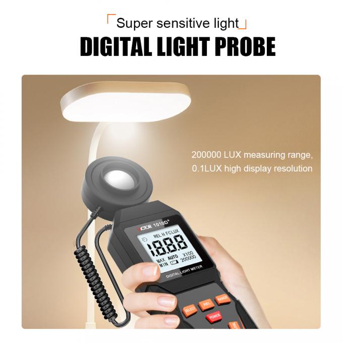 VICTOR 1010D+ Digital Light Meter Lux meter 0~200000lux cheap light illuminance lux meter for LED 3
