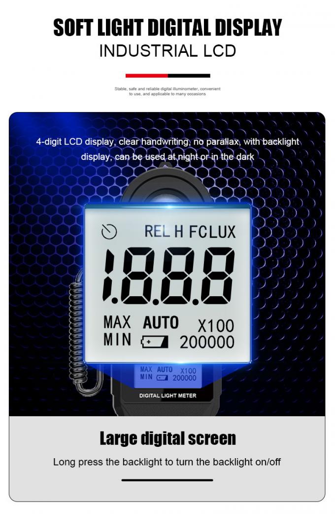 VICTOR 1010D+ Digital Light Meter Lux meter 0~200000lux cheap light illuminance lux meter for LED 6