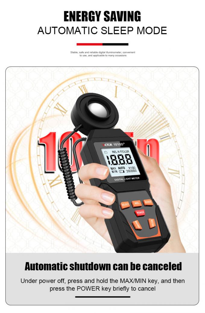 VICTOR 1010D+ Digital Light Meter Lux meter 0~200000lux cheap light illuminance lux meter for LED 7