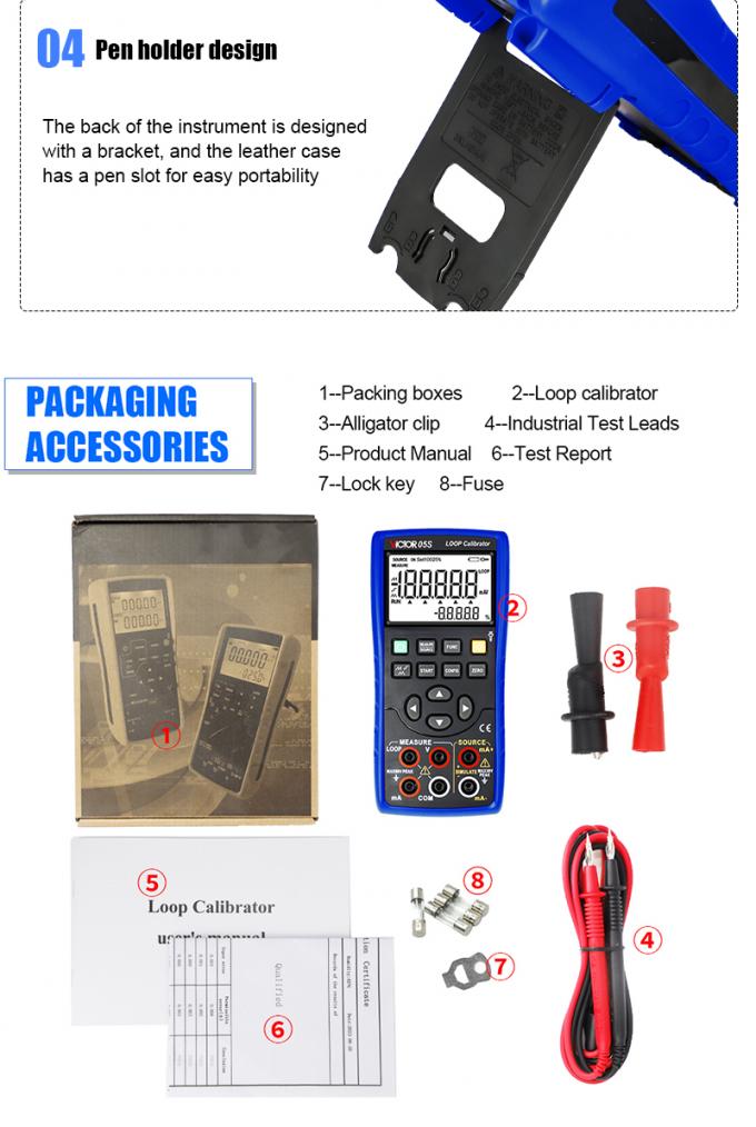 High Precision Voltage Current Loop Calibrator Handheld Auto Signal ...