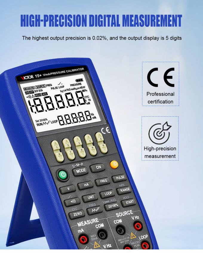 VICTOR15+ Multifunction Process Calibrator Handheld Battery-Operated ...