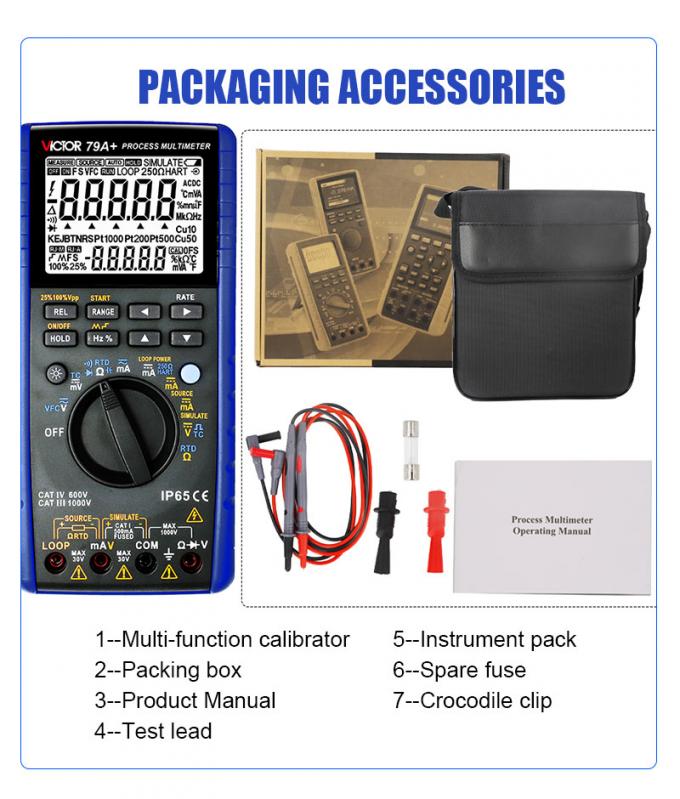 Calibrator Multimeter VICTOR 79A+ Professional Multifunction Process Calibrator Multimeter ...