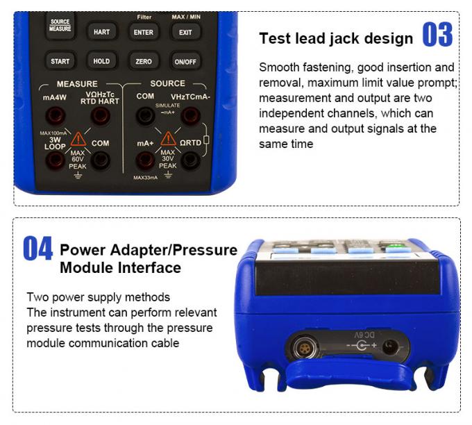 24 Volt Loop Circuit IP65 Multifunction Process Calibrator 5 Digits Display